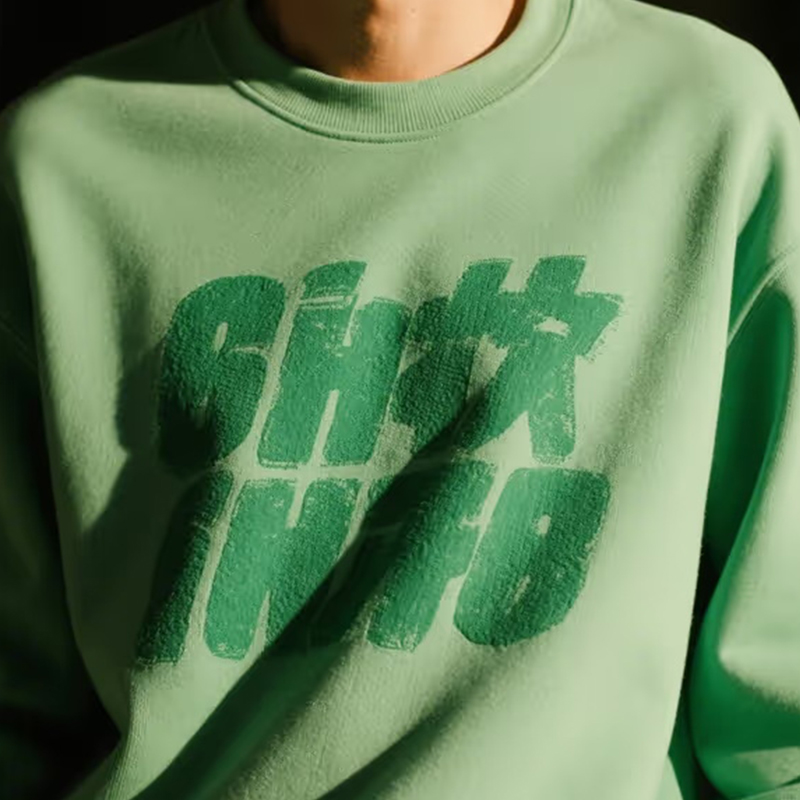 ピュアコットンの通気性のある暖かいスウェットシャツ生地