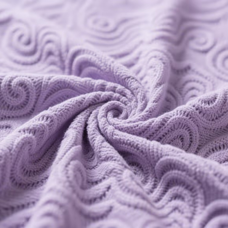 中空凸転写ジャカード生地