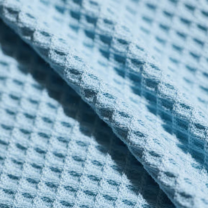 快適なワッフルニット素材